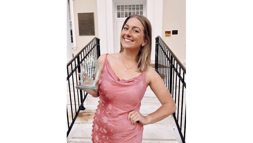 Student holds leadership award