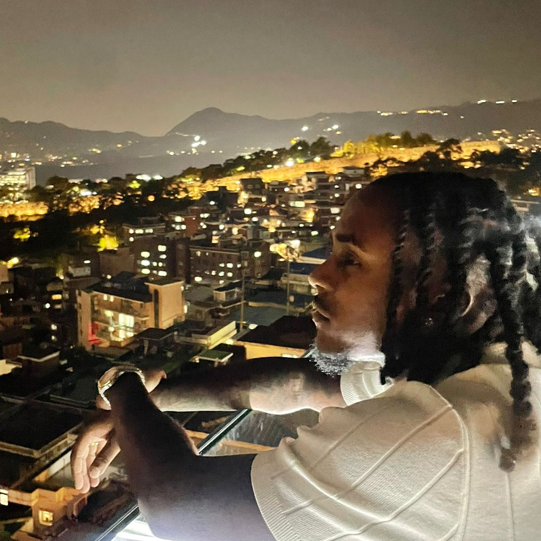 Joshua Turner looks out over Seoul, South Korea